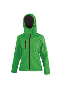 RESULT - Kurtka Result Softshell Capuche Femme Tx Performance. Kolor: wielokolorowy, czarny, zielony. Materiał: softshell #1