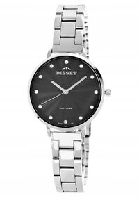 Zegarek Bisset ZEGAREK DAMSKI BISSET BSBF30 - SZAFIROWE SZKŁO + GRAWER. Kolor: niebieski #1