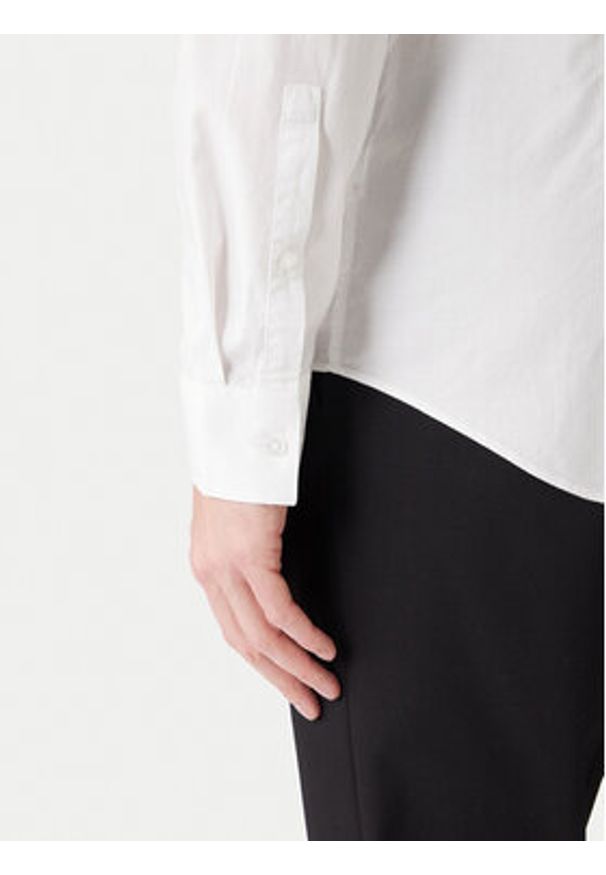 Calvin Klein Koszula LV019EU120 Biały Slim Fit. Kolor: biały. Materiał: bawełna