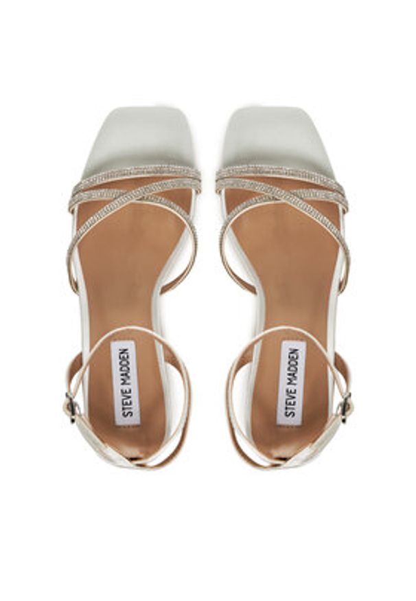 Steve Madden Sandały Gabby SM11003037 Biały. Kolor: biały. Materiał: materiał