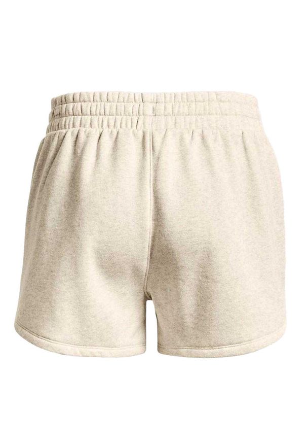 Under Armour - Shorty Damskie Polar Rival. Kolor: beżowy. Materiał: polar. Sport: turystyka piesza