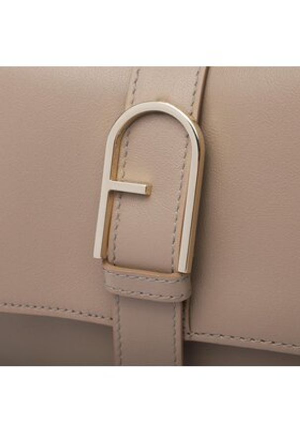 Furla Torebka Flow WB00996-BX2045-1257S-1007 Beżowy. Kolor: beżowy. Materiał: skórzane