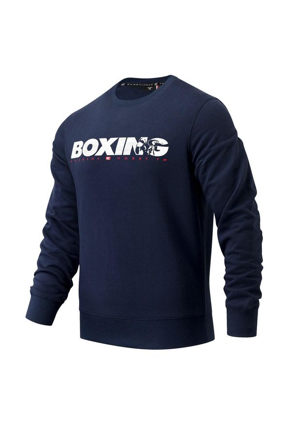 EXTREME HOBBY - Bluza męska Extreme Hobby BOLD BOXING. Kolor: niebieski. Materiał: bawełna
