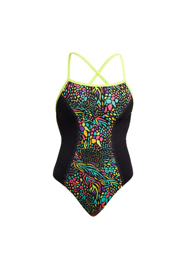 FUNKITA - Strój pływacki jednoczęściowy damski Funkita Bond Girl One Piece. Kolor: czarny, wielokolorowy