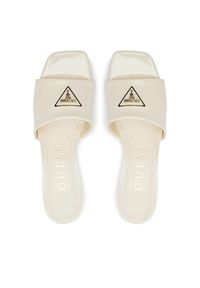 Guess Klapki FLJLUS PAF03 Écru. Materiał: skóra