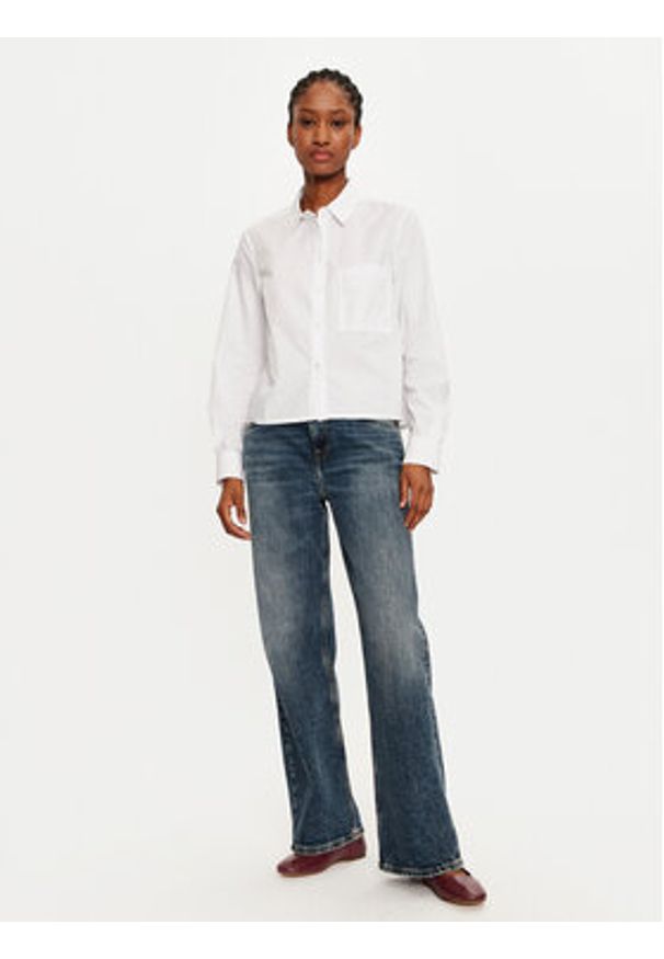 Oui - OUI Koszula 89529 1340707 Biały Regular Fit. Kolor: biały. Materiał: bawełna