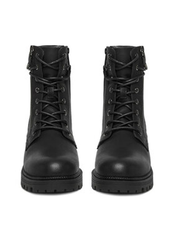 Jenny - JENNY Trzewiki CEO-22F657-8 Czarny. Kolor: czarny. Materiał: syntetyk, materiał