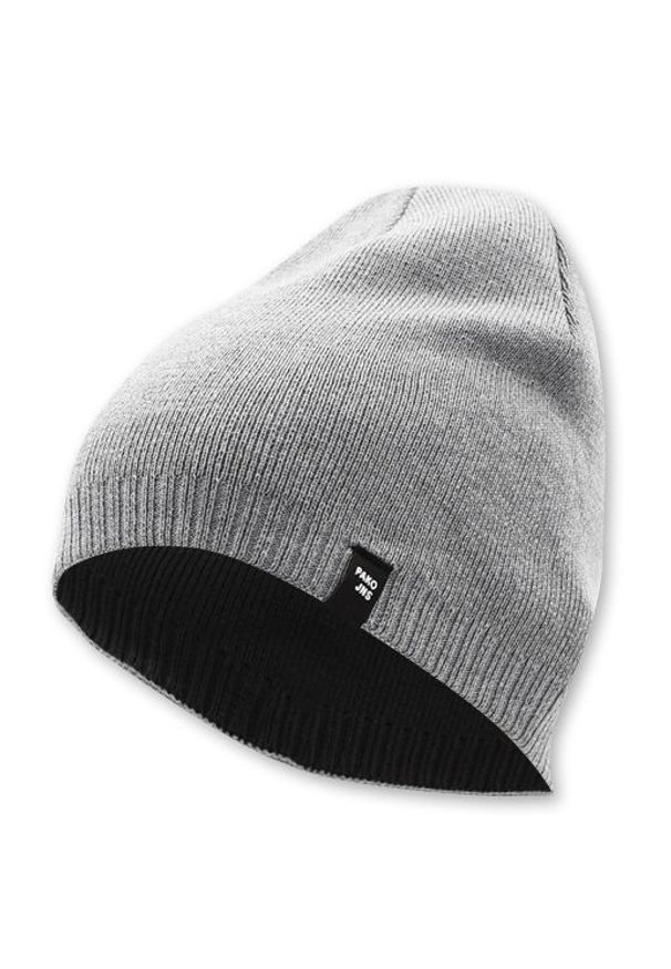 Czapka Dwustronna, Popielato-Czarna Ciepła, Jesienno-Zimowa, Beanie -Pako Jeans. Kolor: wielokolorowy, czarny, szary. Materiał: akryl. Wzór: ze splotem. Sezon: jesień, zima. Styl: sportowy