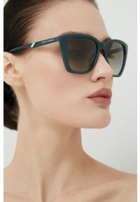 Armani Exchange okulary przeciwsłoneczne damskie kolor zielony. Kolor: zielony #8