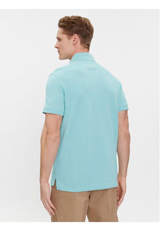TOMMY HILFIGER - Tommy Hilfiger Polo 1985 MW0MW17771 Niebieski Slim Fit. Typ kołnierza: polo. Kolor: niebieski. Materiał: bawełna