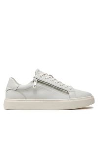 Calvin Klein Sneakersy Low Top Lace Up W/Zip HM0HM01475 Biały. Kolor: biały