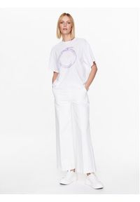 Trussardi Jeans - Trussardi T-Shirt 56T00561 Biały Regular Fit. Kolor: biały. Materiał: bawełna