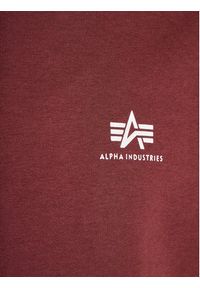 Alpha Industries Bluza Basic 188307 Bordowy Regular Fit. Kolor: czerwony. Materiał: bawełna #2