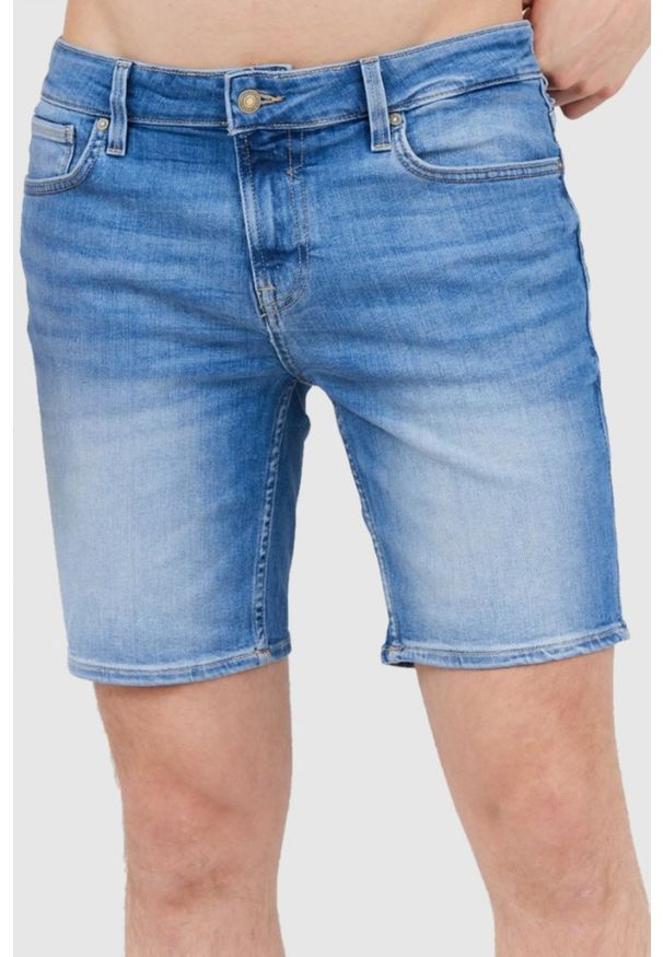 Guess - GUESS Jeansowe szorty męskie. Kolor: niebieski. Materiał: bawełna