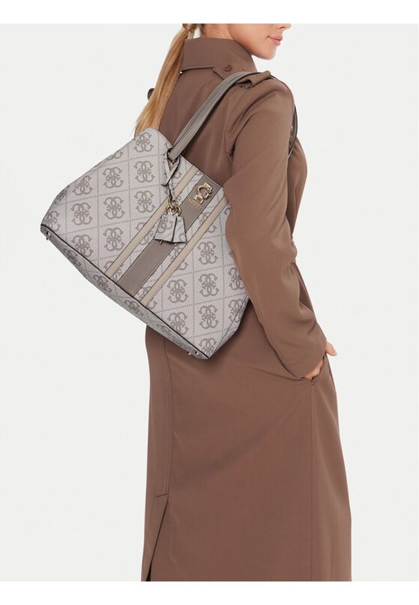 Guess Torebka Erenia HWSO78 38230 Beżowy. Kolor: beżowy. Materiał: skórzane