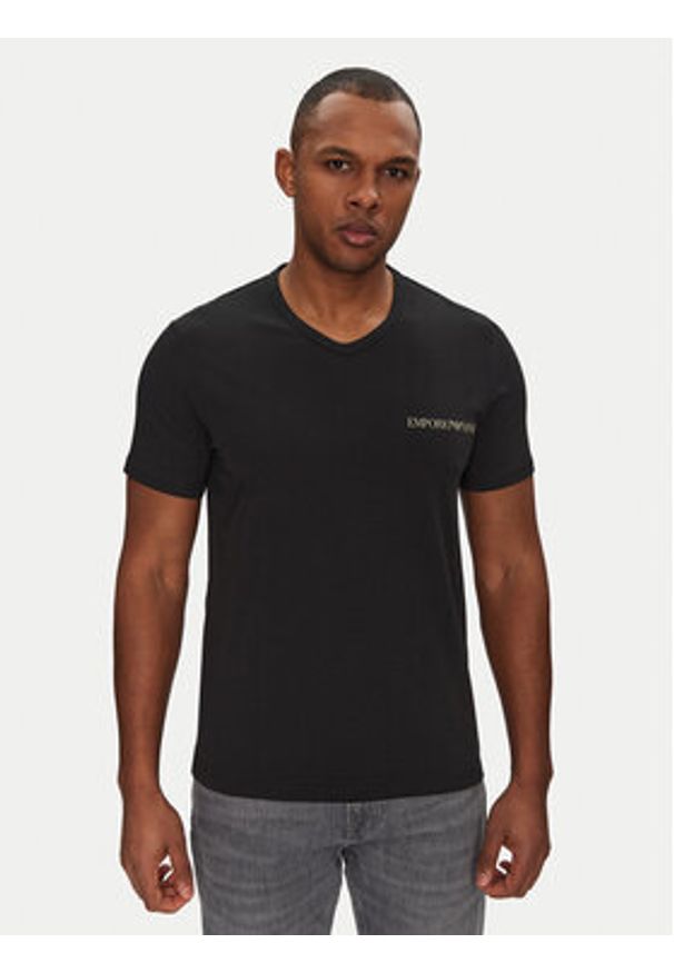 Emporio Armani Underwear Komplet 2 t-shirtów EM000392 AF10779 MC005 Czarny Regular Fit. Kolor: czarny. Materiał: bawełna