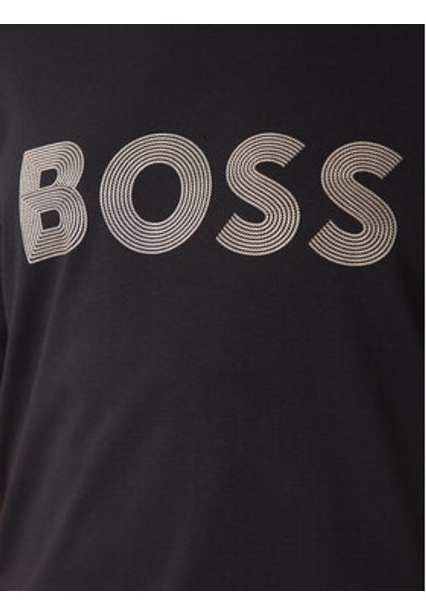 BOSS T-Shirt Logo Future 50543796 Czarny Regular Fit. Kolor: czarny. Materiał: bawełna