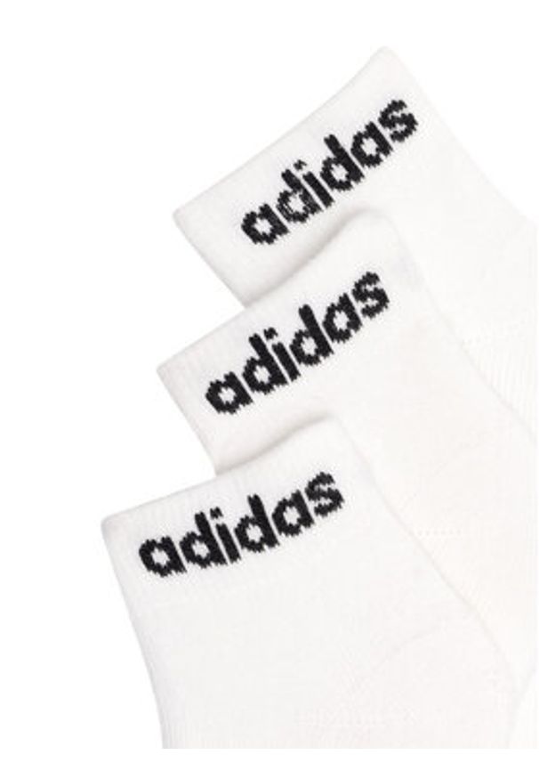 Adidas - adidas Zestaw 3 par niskich skarpet unisex HT3457 3-PACK Biały. Kolor: biały. Materiał: materiał
