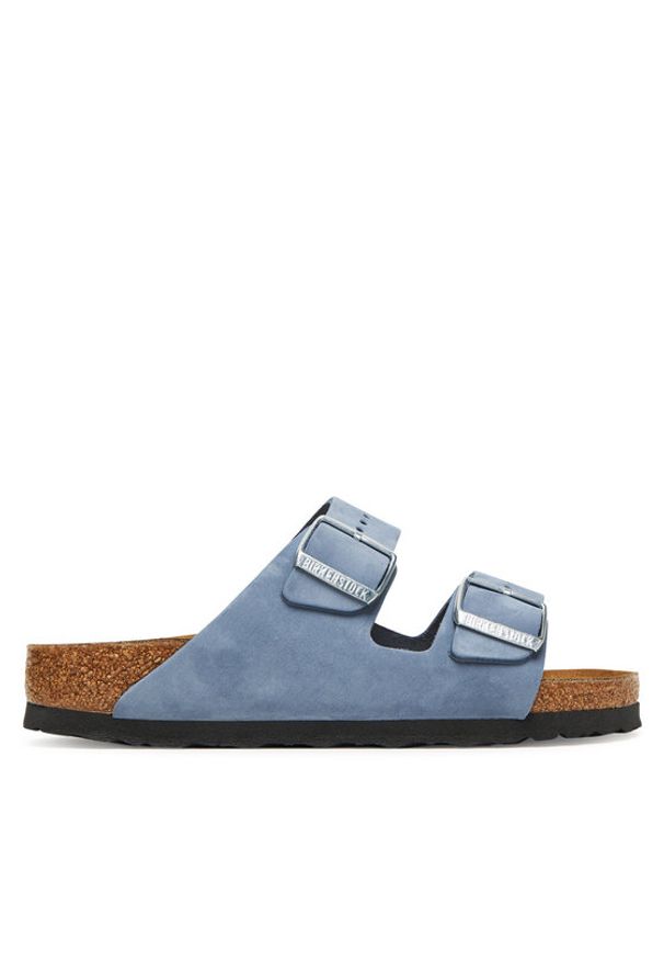 Birkenstock Klapki Arizona 1030390 Niebieski. Kolor: niebieski. Materiał: skóra, nubuk