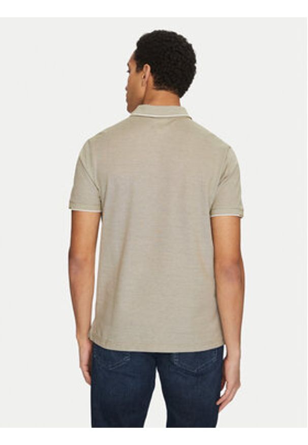 Calvin Klein Polo K10K114475 Beżowy Regular Fit. Typ kołnierza: polo. Kolor: beżowy. Materiał: bawełna