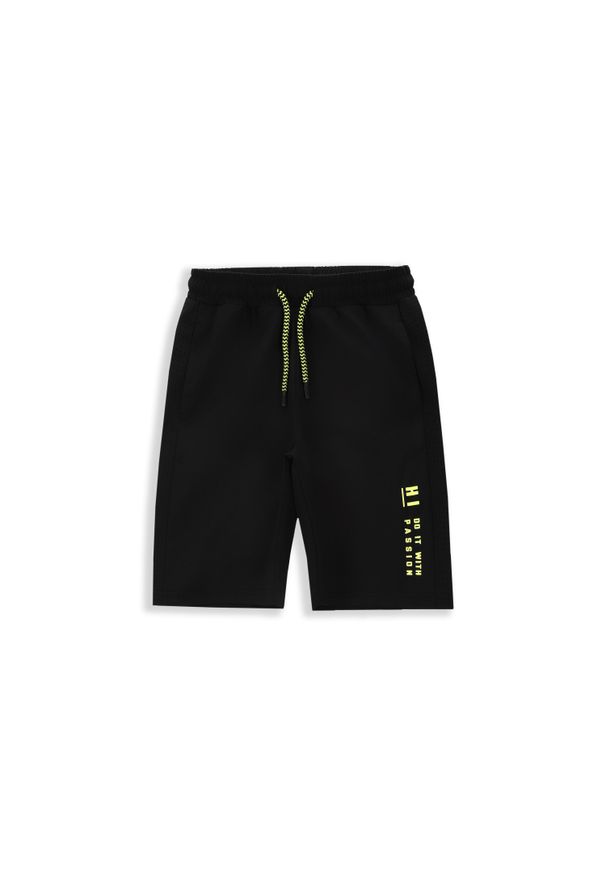 Spodenki sportowe dla dzieci Lemon Explore WL4 krótkie. Okazja: na co dzień. Kolor: czarny. Materiał: poliester, elastan. Długość: krótkie. Sezon: lato. Styl: sportowy