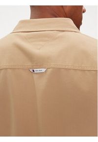 Tommy Jeans Koszula Essential DM0DM18331 Beżowy Regular Fit. Kolor: beżowy. Materiał: bawełna