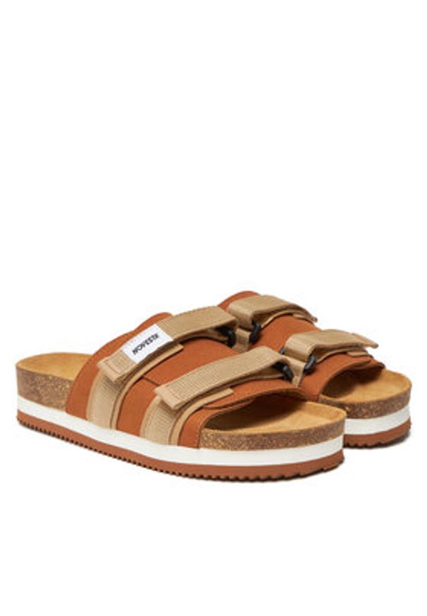 Novesta Klapki Partisan N358001-308744MAR Brązowy. Kolor: brązowy. Materiał: skóra