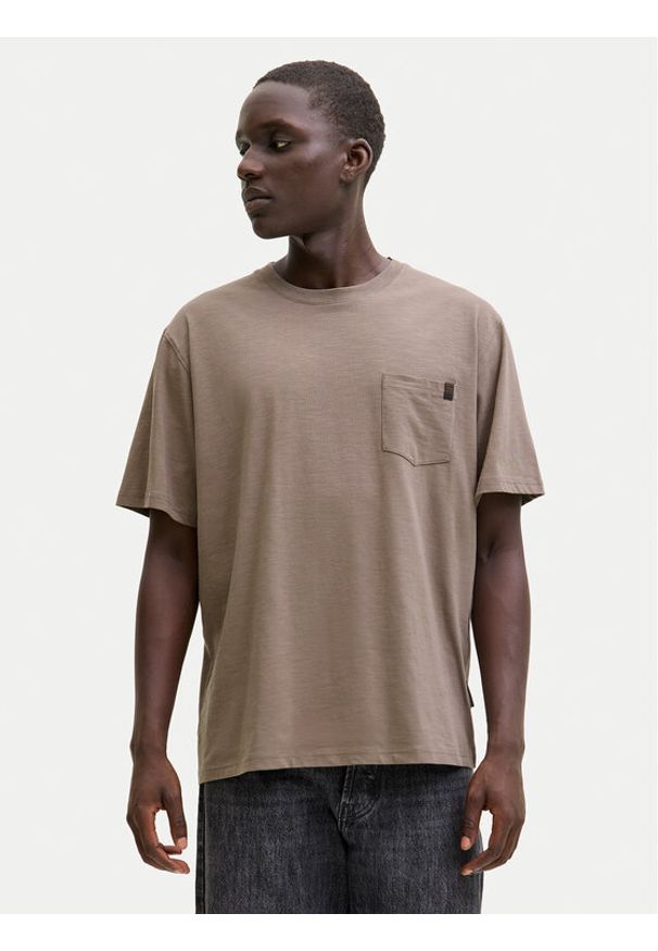 Jack & Jones T-Shirt Dover 12288897 Beżowy Relaxed Fit. Kolor: beżowy. Materiał: bawełna