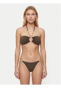 Guess Góra od bikini E6GJ01 KF412 Brązowy. Kolor: brązowy. Materiał: syntetyk #4