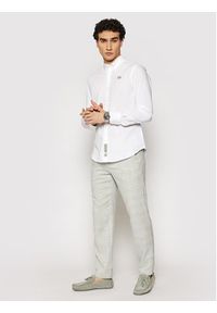 La Martina Koszula CCMC02 PP003 Biały Slim Fit. Kolor: biały. Materiał: bawełna