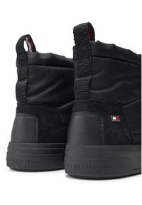 TOMMY HILFIGER - Tommy Hilfiger Śniegowce Flag Nylon Mini Snowboot FW0FW08334 Czarny. Kolor: czarny. Materiał: materiał #4