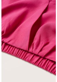 mango - Mango bluzka Patricia damska kolor różowy gładka. Kolor: różowy. Materiał: włókno. Długość rękawa: długi rękaw. Długość: długie. Wzór: gładki #3