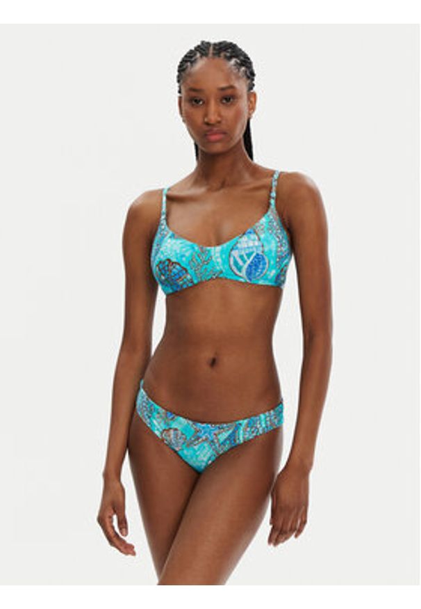 Seafolly Dół od bikini La Mer 40473-214 Turkusowy. Kolor: turkusowy. Materiał: syntetyk