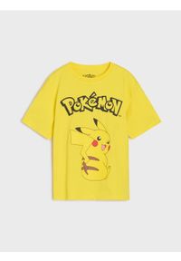 Sinsay - Koszulka z nadrukiem Pokemon - żółty. Kolor: żółty. Wzór: nadruk