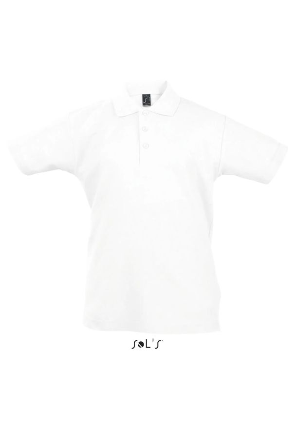 SOL'S - Dziecięca koszulka polo Sol's Summer Ii. Typ kołnierza: polo. Kolor: biały. Styl: elegancki