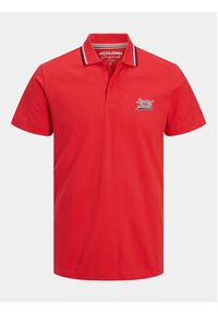Jack & Jones - Jack&Jones Polo Trevor 12228781 Czerwony Standard Fit. Typ kołnierza: polo. Kolor: czerwony. Materiał: bawełna
