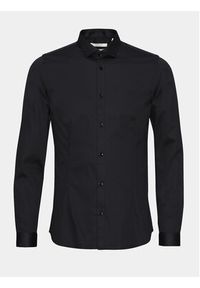 Jack & Jones - Jack&Jones Koszula Parma 12097662 Czarny Super Slim Fit. Kolor: czarny. Materiał: bawełna