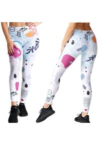 SLAVIWEAR - Legginsy fitness damskie Slavi Sweet Candy. Kolor: biały. Sport: fitness #1