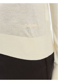 Calvin Klein Sweter LV044F324G Écru Regular Fit. Materiał: bawełna #5