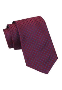 Alties - Krawat Męski, Klasyczny - ALTIES - Czerwień z Drobnym Wzorem. Kolor: czerwony. Materiał: tkanina. Styl: klasyczny #1