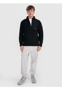4f - 4F Polar ze stójką regular męski - czarny 3XL. Typ kołnierza: kołnierzyk stójkowy. Kolor: czarny. Materiał: polar. Sport: wspinaczka #2