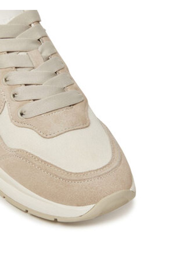 BOSS Sneakersy Skylar Runn 50541600 Beżowy. Kolor: beżowy. Materiał: skóra, zamsz