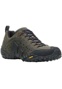 Buty trekkingowe męskie Merrell Intercept. Kolor: czarny, zielony, brązowy, wielokolorowy. Materiał: tkanina, skóra, guma