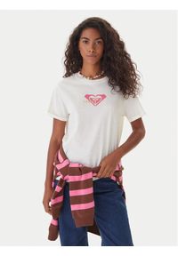 Roxy T-Shirt Oceanregular ERJZT06078 Écru Regular Fit. Materiał: bawełna