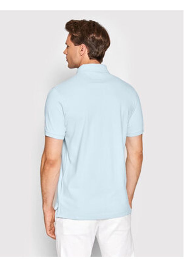 TOMMY HILFIGER - Tommy Hilfiger Polo MW0MW17771 Błękitny Slim Fit. Typ kołnierza: polo. Kolor: niebieski. Materiał: bawełna