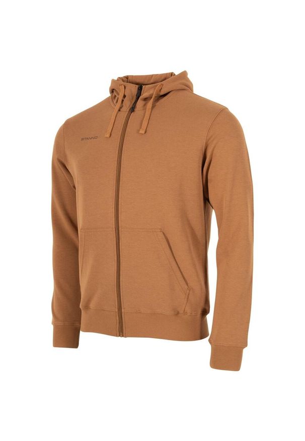 STANNO - Dziecięca bluza z kapturem zapinana na zamek Stanno Base. Typ kołnierza: kaptur. Kolor: brązowy. Sport: joga i pilates