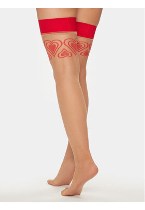 Hunkemöller Pończochy 205158 Czerwony. Kolor: czerwony. Materiał: syntetyk