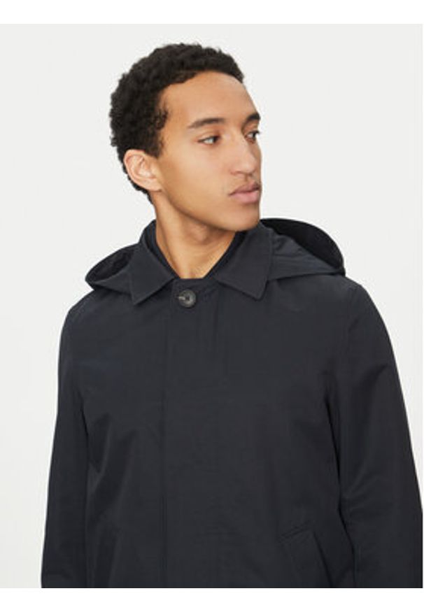 Marc O'Polo Płaszcz przejściowy 520 0073 71000 Granatowy Regular Fit. Typ kołnierza: polo. Kolor: niebieski. Materiał: syntetyk