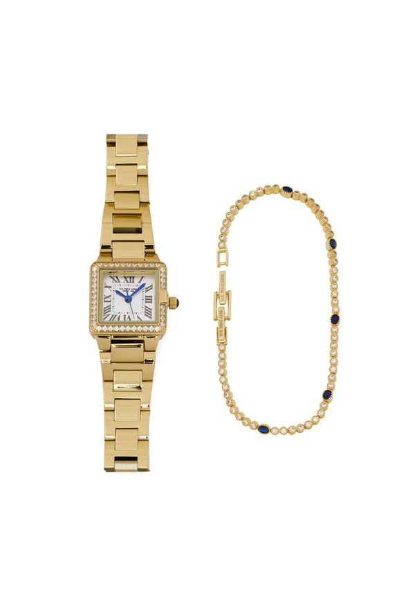 Zestaw zegarek i bransoletka U.S. Polo Assn.. Kolor: złoty