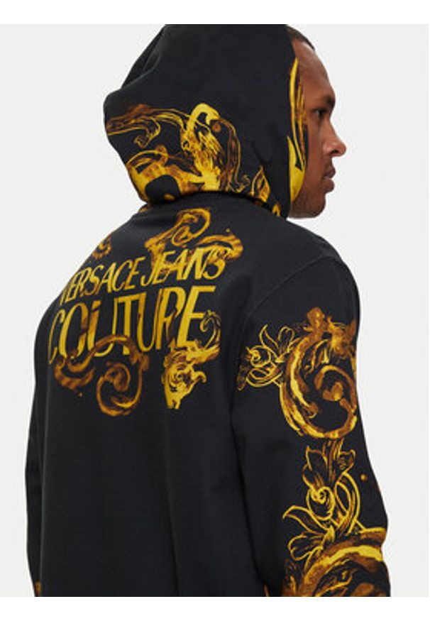 Versace Jeans Couture Bluza 76GAI3HW Czarny Regular Fit. Kolor: czarny. Materiał: bawełna